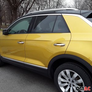 Volkswagen Golf VII Door Handle Cover - Omac - S.Steel, 8 Pcs - Gloss Silver - 2013